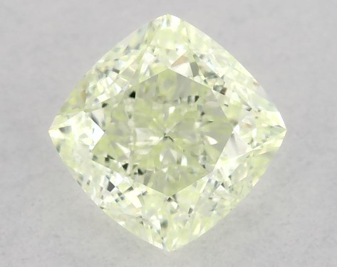 GIA 0.51 Carat Fancy Yellow Green-VS1 Cushion Modified Cut Diamond